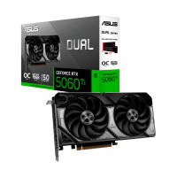 Видеокарта ASUS GeForce RTX 5060 Ti OC 16GB GDDR7 (1xHDMI, 3xDP) DUAL-RTX5060TI-O16G Видеокарта ASUS GeForce RTX 5060 Ti OC 16GB GDDR7 (1xHDMI, 3xDP) DUAL-RTX5060TI-O16G